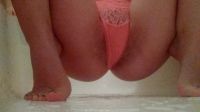 Wetting My Pink Lace Thong (;