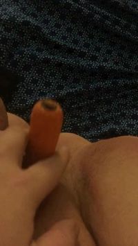 Just A GIF Of Ucking Myself With A Carrot