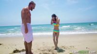 Jasmine Grey – Petite Beach Babe Gets Boned