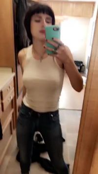 NSFW-ish Snapchat Tank Top Mirror Dance