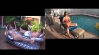 Katie Cummings Two Scenes Of Hard-core By The Pool GIF