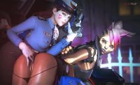 Officer D.Va Fingering Sombra, – Xpost From R/rule34