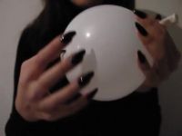 Balloon Play With Long Natural Sharp Nails