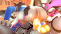 D.Va Riding Reinhardts Golden Member,