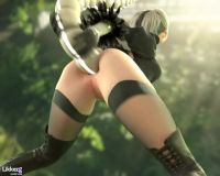 2b Getting Her Lewd Butt Destroyed,