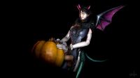 Bayonetta Carves A Pumpkin
