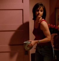 Courteney Cox's Plot Poking Through On Friends