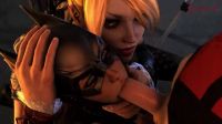 Harley Quinn Forcing Batgirl To Suck A Cock