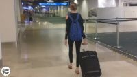 Real Couple Fucking In An Airport Bathroom After She Was Away From Home For Two Weeks.
