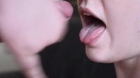 Cum Covered Tongue
