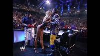 Stacy Keibler In Pink Panties Dancing On The Announcer's Table