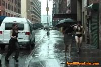 Lesbian Femdom On The Streets