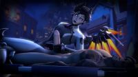 Mercy Using Her Expertise On Hanzo