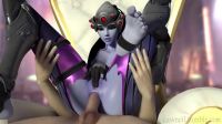 Widowmaker Rubbing Herself While Getting Her Butt Fucked