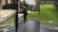 Jumping On A Trampoline