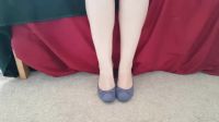Sneak-Peek GIF Of My 10th Set; Pale Feet + Blue Flats