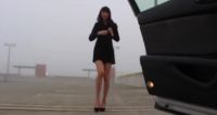 Revealing Her Assets At The Parking Lot