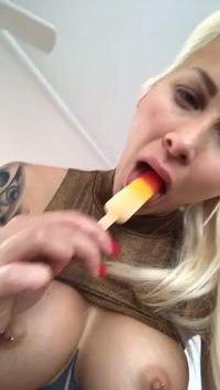 Jill Hardener And A Popsicle