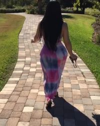 It's Like Two Elephants Are Waging A War Under Her Dress.