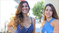 Gianna Flashing In Polka Dot Dress