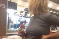 Braless Big Boobs Felt Up In McDonalds