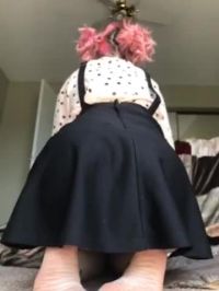 Showing Off Her Blue Thong
