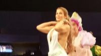 Showing Her Boobs During A Play.