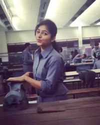 Cute Girl Being Cute In Class