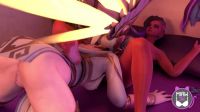 Mercy Eating Sombra On Bed