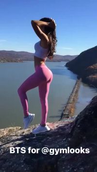 Pink yoga pants