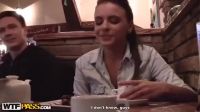 Russian Babe Has A Threesome In A Bathroom Stall