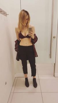 Changing room, hair on face