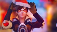 Widowmaker Giving Tracer A Christmas Kiss,