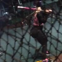 Julie Cash At The Batting Cages