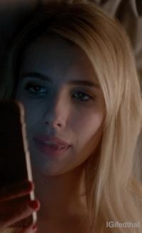 Emma Roberts – Bites Lip, Shows Tongue