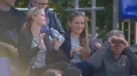 Two Danish Girls Having Fun At An Archery Tournament.