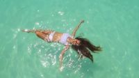 Swimming In A White Bikini