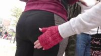 Sam And Ashley Goofing Off With Each Other's Butts