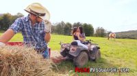 Cowgirls Gets Fucked By Cowboy In Outdoor Threesome