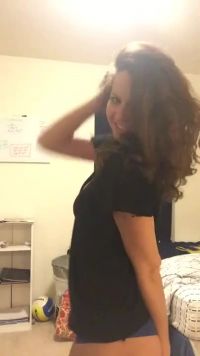 Stripping In Her Room