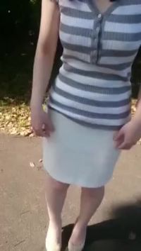 Showing Boobs Outdoors