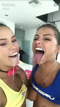 Megan Rain And Adriana Chechik Share A Cum Covered Kiss On Snapchat