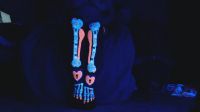 Blacklight Un With My Dia De Los Muertos Socks!