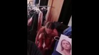 Model Caught Changing
